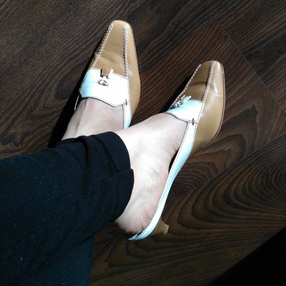 Tod's Backless kitten heel mules / leather slides NO DUSTBAG - Picture 5 of 8